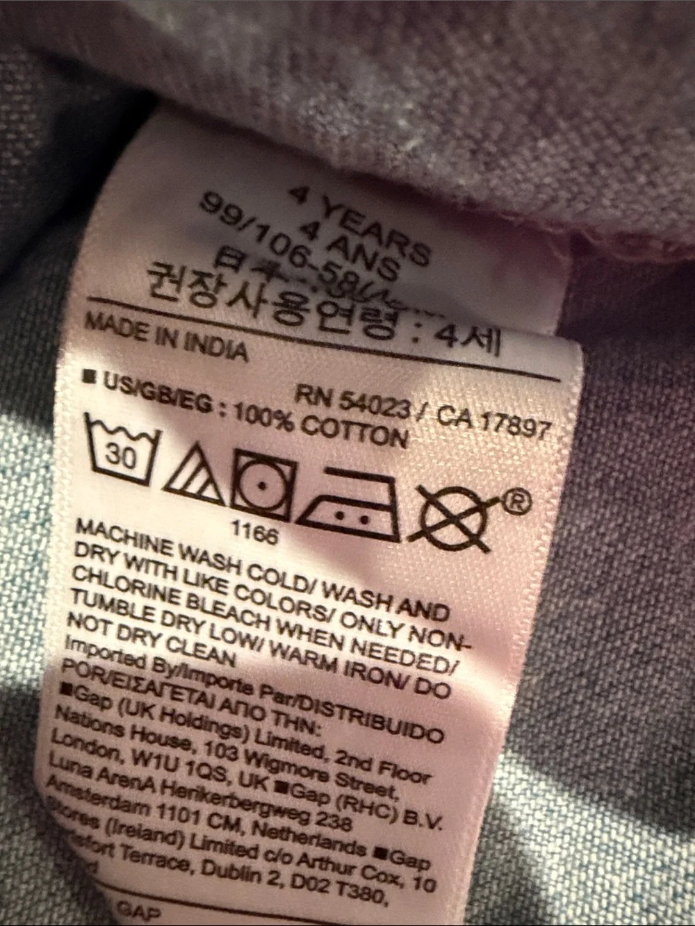 GAP Light Blue Denim Button-Down Shirt